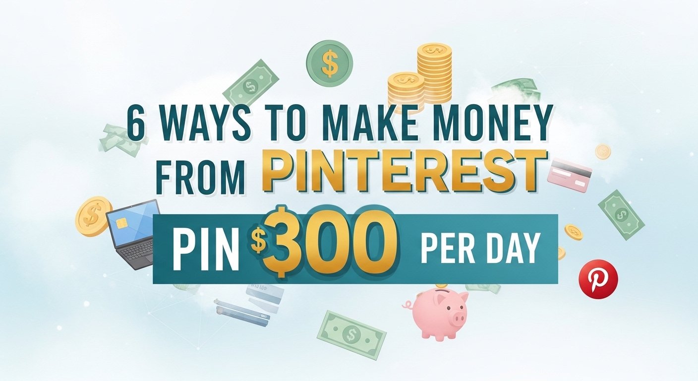 6 Ways to Make Money from Pinterest Pin $300 Per Day.